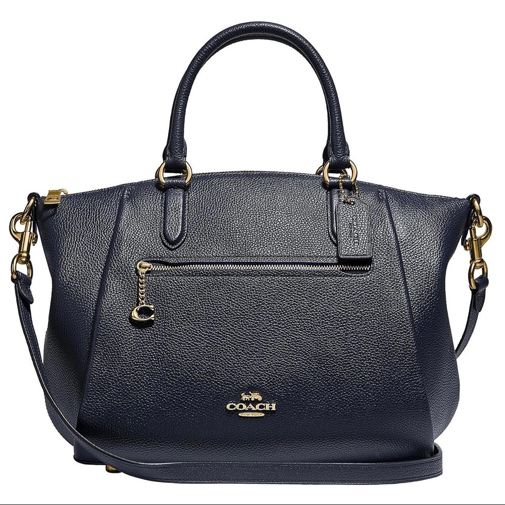 Coach Elise Satchel Pebble Leather Crossbody Shoulder Bag